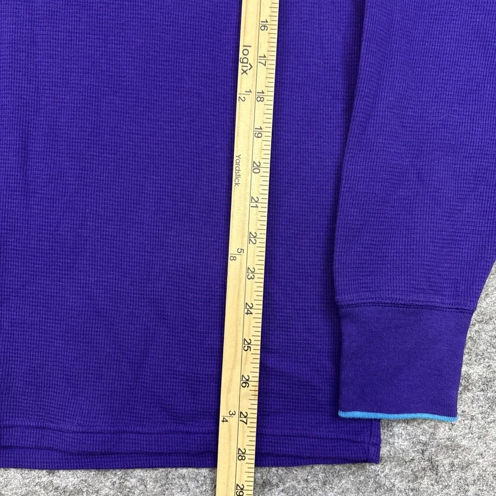 Polo‎ Ralph Lauren long sleeve thermal shirt men's medium purple aqua pony logo